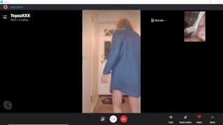 HOT Mature MILF Blows & Shags Pizza Man, While on Skype Call to hubby! British Amateur Cuckold x