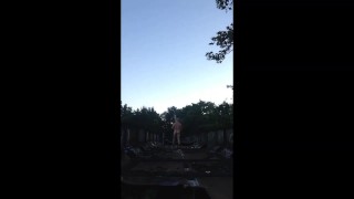 1ncandenza jerks off naked on a construction site