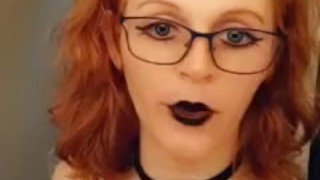 Redhead Tgirl Pandora shows off her new corset and growing tits