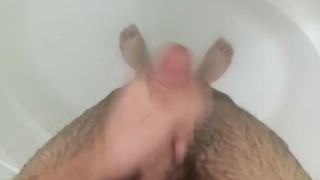 Crazy Teen Masturbate in Shower a Big Cock