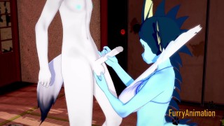 Pokemon Hentai - Vaporeon Handjob and blowjob