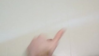 Whimpering guy cums on himself while solo