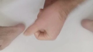 Muscle Teen Jerkoff in Shower the Big Cock