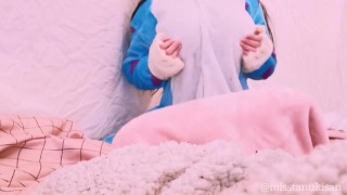 Japan amateur teen Lesbian humping pillow before school. Big tits pillow orgasm doll body Pink