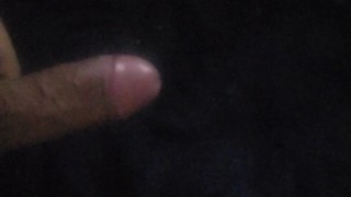 Stroking satisfying nut out of veiny uncut cock.