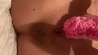 Coming on my fluffy toy