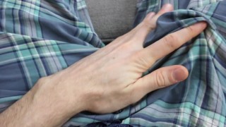 Jerk Off and Cum in Pajama Pants, Huge Load Shot into PJs POV