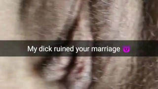 My short fat dick ruined your marriage! Cheating wife pussy totally stretched! [Cuckold. Snapchat]