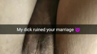 My short fat dick ruined your marriage! Cheating wife pussy totally stretched! [Cuckold. Snapchat]