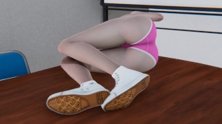 Busty secretary masturbates in the office - 3D Porn