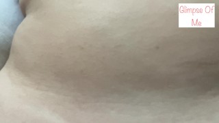 caressing my belly after just waking up - glimpseofme