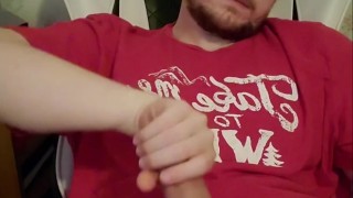 Stroking my big dick