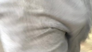 BULGING Out Of THOSE SHORTS ** Ball Stretcher ON **