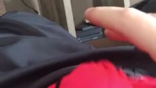 Cumming in my pink American Eagle briefs