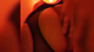 Red light, fishnet and plug. 
