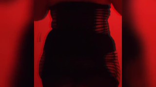 Fishnet Red light and fat ass