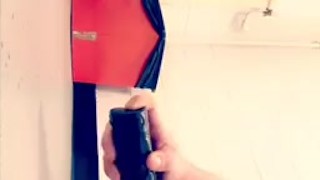 Sexy Crossdresser Taking Big Black Dildo In Public Toilets Dogging
