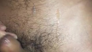 Hard young cock cumming close up 