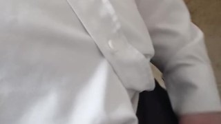 Dick flashing public bathroom