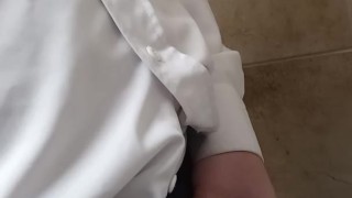Dick flashing public bathroom