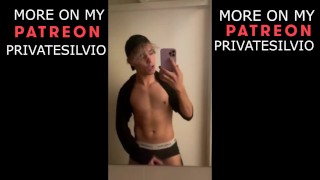 Blond boy excited and let his cum out