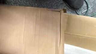 Wife catches me trying to rub a fast one out in garage