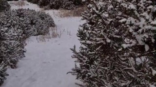 Quick public blowjob in the snow - Anthony Jonezs