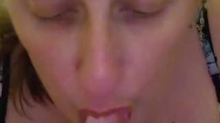MILF loves deepthroating cock. Close up practice. Can I suck YOUR cock like this? Stacey38G