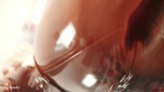 Latex Rubber Selfie Video with Facesitting desires. fetish model and Mistress.