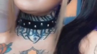 tattooed Asian girl moans juicy and fucks herself in various positions, brings herself to squirt