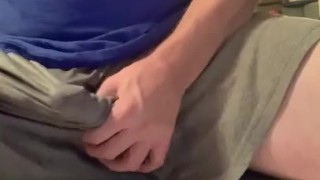 GRAY sweatpants rub part 2 precum solo male moaning