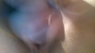 Creaming on my black dildo