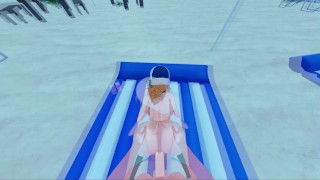 Nami gets fucked on the beach.