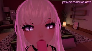 3d Pov Blowjob - Beautiful POV Blowjob in VRchat - with lewd moaning and ASMR noises [VRchat  erp, 3D Hentai] - Free Porn Videos - YouPorn
