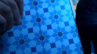 Risky FLASH PAYS OFF! Real STRANGER, scared at first, gives HELPING HANDJOB in big store.