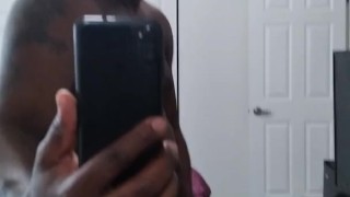 Putting lotion on BBC cock while thinking it's cream from fucking a juicy Pussy