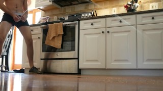 HOUSESITTING III - PISSING ALL OVER THE KITCHEN FLOOR!!