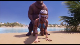 Fat ugly guy fucks egyptian princess (Wildlife animation)