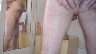 Anal riding ever bigger cocks - part 3 - giant BBC dildo