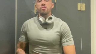 Quick stop at the gym to show off my big cock 