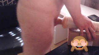 Fucking my brand new Fleshlight and cumming inside of it.
