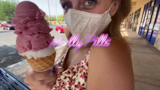 College Slut gets Roadside Pussy Creampie - Molly Pills - POV 4K