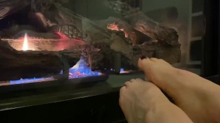BEAUTIFUL FEET TEASE MESMERIZING FIRE- RELAX AND ENJOY YOURSELF