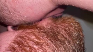 FAN REQUEST His POV Cross Streaming w/ MILF & soaking her pussy. I lick her pissy clit when complete