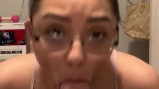 Sexy Babe Gives Blowjob And Aggressive Handjob (don’t own rights to background music)