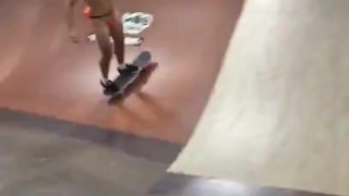 Swimsuit Stud Slides On Pole