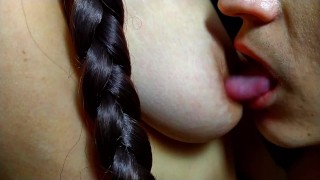 Stepson decided to remember what it was like to suck his stepmoms nipples - Nipples sucking