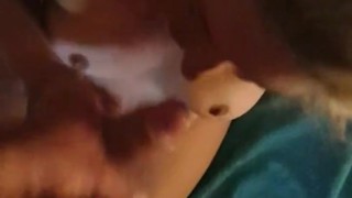 50+ Years Old Married Cougar Blonde Milf Sucks My Cock & Swallows Sperm