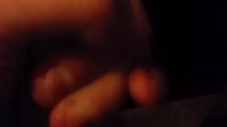 Stroking a fat cock