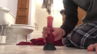 Twink deep fucks himself on Bad Dragon toy Tucker